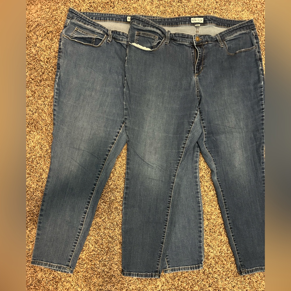 Set of 2 Ava & Viv Dark Blue Denim Jeans